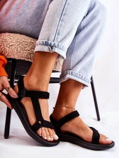 Dámské semišové sportovní sandály Černá model 21588075 - Boto