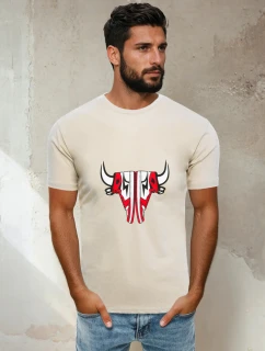 FashionStreet béžové pánske tričko RX4932