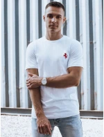 FashionStreet pánske biele tričko RX5564 FashionStreet pánske biele tričko RX5564