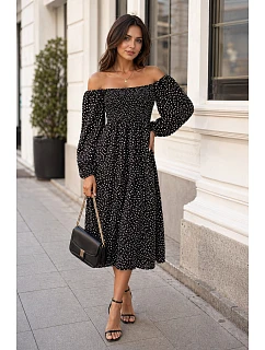 Černé dámské šaty se rameny model 19514331 - Ann Gissy