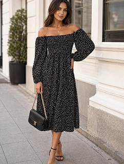 Černé dámské šaty se rameny model 19514331 - Ann Gissy