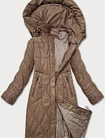 Dámska hnedá prešívaná prechodná bunda S'West (B8302-14)