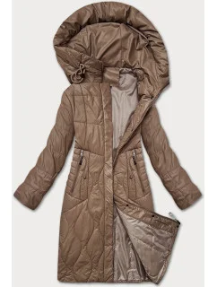 Hnedá dámska prešívaná bunda S'West (B8302-14)