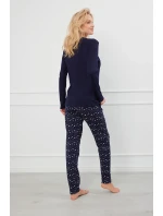 Talianska móda Libra long length sp. farba:navy blue/print Talianska móda Libra long length sp. farba:navy blue/print