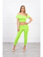 Sada s volánikom zelený neón