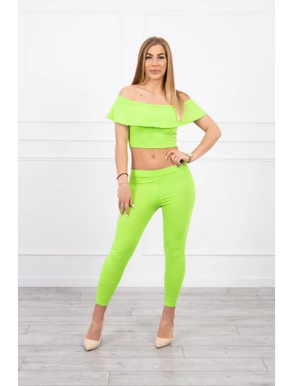 Sada s volánikom zelený neón