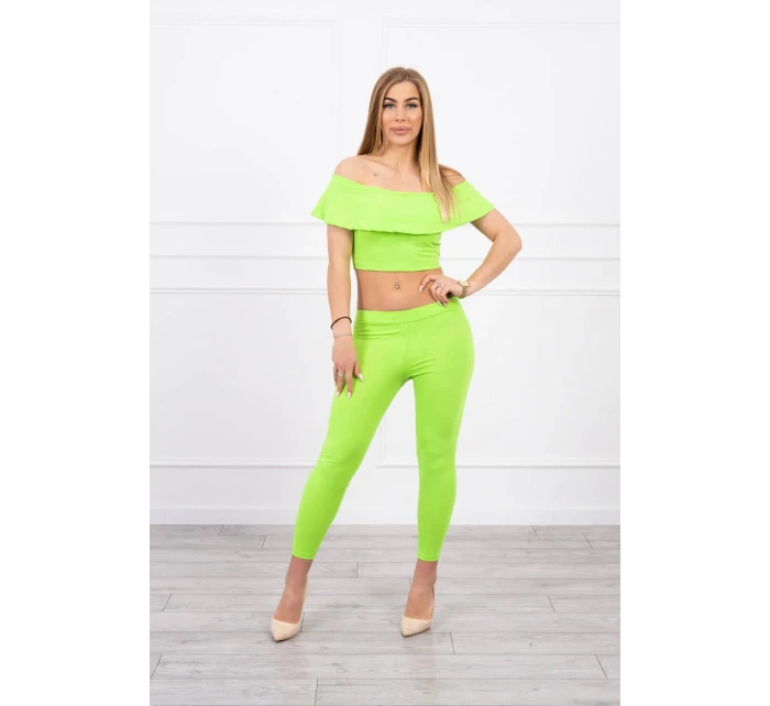 Sada s volánikom zelený neón