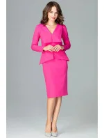 Dámske spoločenské šaty K491 fuchsiová - Lenitif