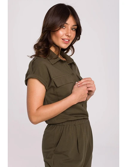 Dámský overal model 18761975 Khaki - BeWear Dámský overal model 18761975 Khaki - BeWear