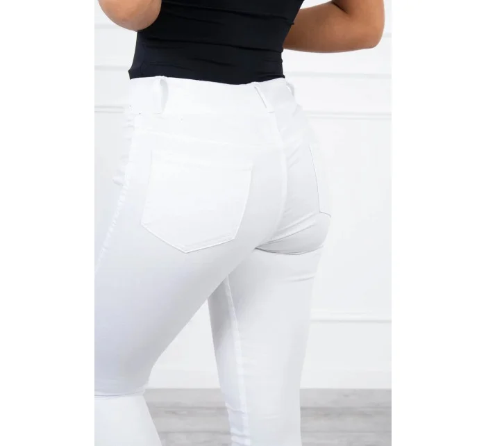 Dámské džínové kalhoty / Bílá  model 19439590 - Kesi
