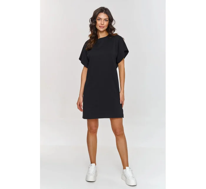 Denné šaty M875 čierne - Makadamia