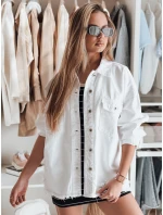 Dámská oversize džínová bunda bílá Dstreet model 21988196 - FashionStreet