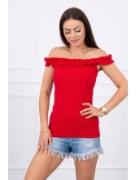 Španielska blúzka s volánikmi červená Španielska blúzka s volánikmi červená