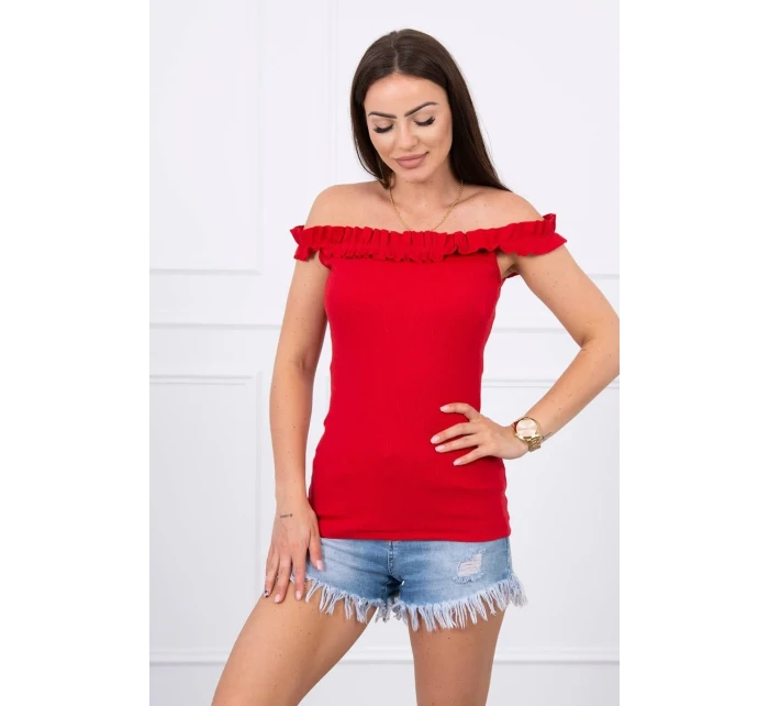 Španielska blúzka s volánikmi červená Španielska blúzka s volánikmi červená