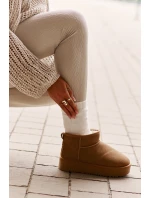 Skórzane Zamszowe Śniegowce Na Platformie Camel Nereviana Skórzane Zamszowe Śniegowce Na Platformie Camel Nereviana