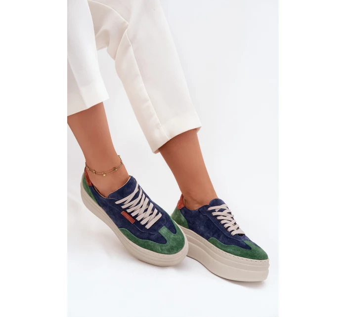 Semišové dámské tenisky na platformě model 21711172 - Zazoo Semišové dámské tenisky na platformě model 21711172 - Zazoo