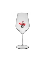 MILUJI TĚ! (SRDÍČKO) - čirá nerozbitná sklenice na víno 470 ml