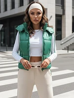 Dámska prešívaná vesta OSHE zelená FashionStreet TY3702