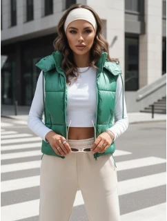 Dámská prošívaná vesta zelená Dstreet model 21969985 - FashionStreet
