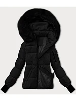 Černá dámská zimní bunda s odepínací kapucí model 21248235 - S'WEST Černá dámská zimní bunda s odepínací kapucí model 21248235 - S'WEST