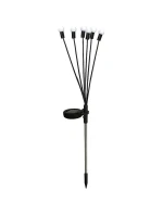 SOLÁRNA LAMPA TANCUJÚCA VO VETRE BIELE GULE 6 LED 72CM