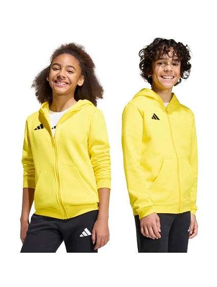 Detská mikina adidas Entrada 26 Full Zip Hoodie žltá KH1777