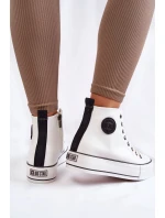 Dámské vysoké zateplené tenisky Big Star model 21599947 Bíle - Big Star Shoes Dámské vysoké zateplené tenisky Big Star model 21599947 Bíle - Big Star Shoes