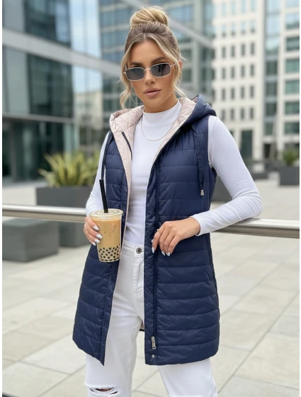 Dámska tmavomodrá vesta MELANI FashionStreet TY3415