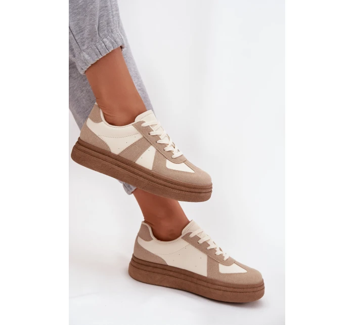 Dámské tenisky na platformě tmavě béžové Dovina Dámské tenisky na platformě tmavě béžové Dovina