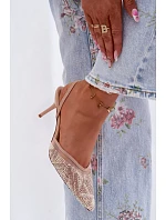 Ozdobené sandály s na Béžové model 22111300 - Boto