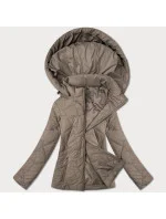 Tenká béžová dámska prešívaná bunda s kapucňou J Style (16M9250-62) Tenká béžová dámska prešívaná bunda s kapucňou J Style (16M9250-62)