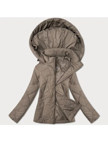 Tenká béžová dámska prešívaná bunda s kapucňou J Style (16M9250-62) Tenká béžová dámska prešívaná bunda s kapucňou J Style (16M9250-62)