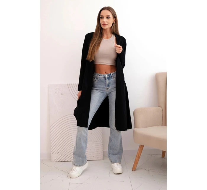 Dámská bavlněná bunda s dlouhým rukávem černá