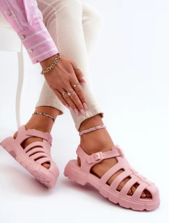 Damskie Piankowe Sandały Rzymianki Różowe Gasaria