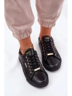 Trampki Damskie Z Eko Skóry Big Star RR274323 Czarne Trampki Damskie Z Eko Skóry Big Star RR274323 Czarne