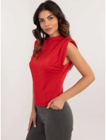 Bluzka DHJ BZ model 22003972 czerwony - FPrice Bluzka DHJ BZ model 22003972 czerwony - FPrice