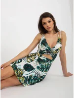 NM SK šaty V6659 1.86 biela a zelená NM SK šaty V6659 1.86 biela a zelená