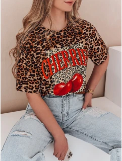 Dámské tričko oversize v barvě beige Dstreet model 21988825 - FashionStreet