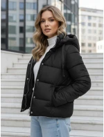 Dámska dlhá zimná bunda čierna Dstreet TY5151