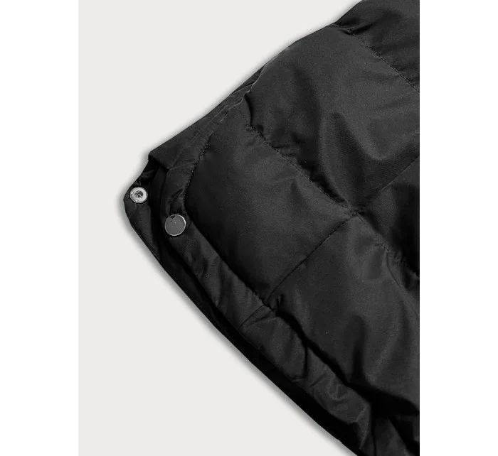 Dlhšia čierna dámska zimná bunda (5m736-392) Dlhšia čierna dámska zimná bunda (5m736-392)