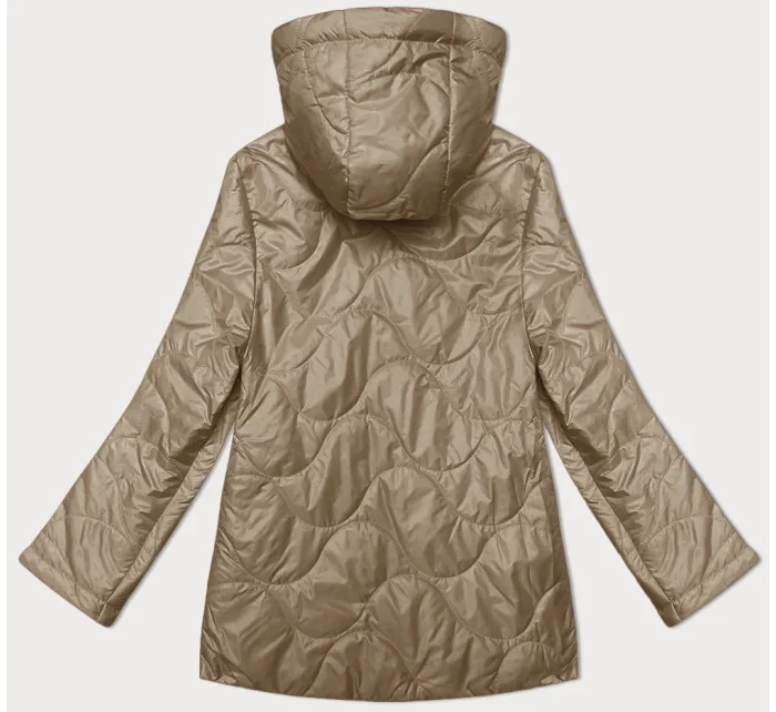 zateplená prošívaná dámská bunda v barvě cappuccino model 19709810 - S'WEST zateplená prošívaná dámská bunda v barvě cappuccino model 19709810 - S'WEST