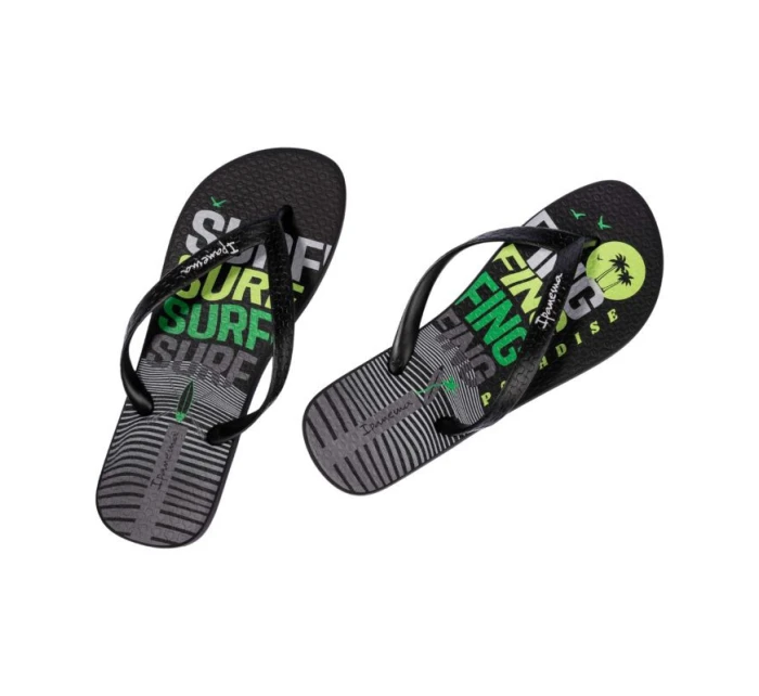 Pánske žabky Ipanema Graphics black-green 83532-AP253