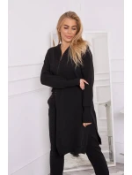 Souprava mikiny s delší model 18749182 černá - K-Fashion