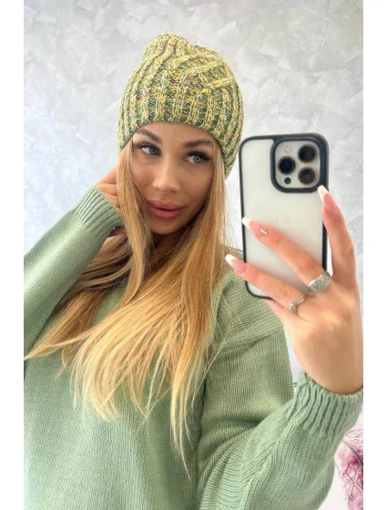 Merry K225 fleecová čiapka kiwi+green Merry K225 fleecová čiapka kiwi+green