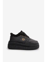 Sneakersy Sportovní Obuv Dámská Zateplená Na Masivní Podešvi Černé model 21668413 - Boto
