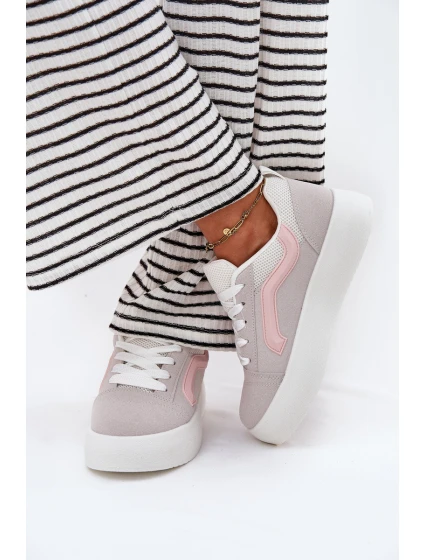 Sneakersy Damskie Na Platformie Szare Tellnira Sneakersy Damskie Na Platformie Szare Tellnira