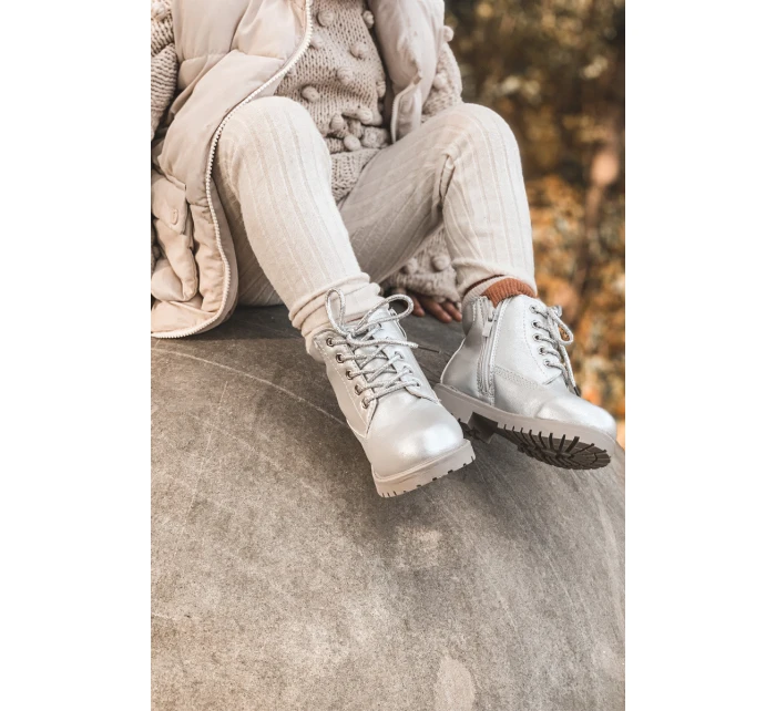 stříbrné teplé Dětské boty model 21506671 - Boto