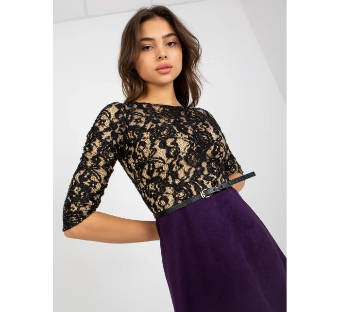 Šaty LK SK 506582 1.92 tmavo fialová