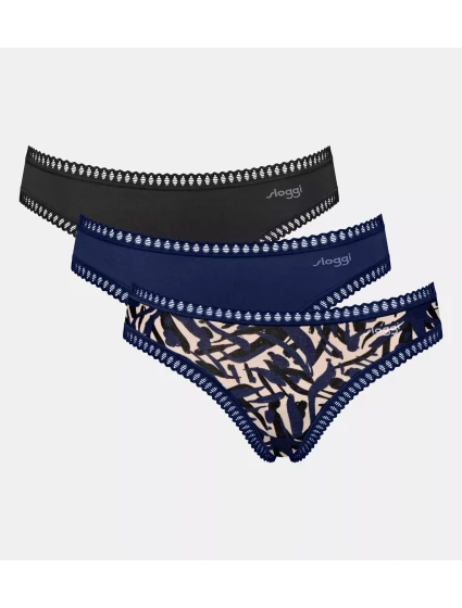 Dámske nohavičky GO Crush Mini C3P - MODRÉ - modré M008 - SLOGGI Dámske nohavičky GO Crush Mini C3P - MODRÉ - modré M008 - SLOGGI