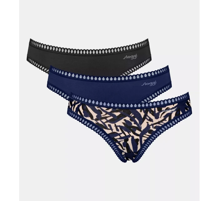 Dámske nohavičky GO Crush Mini C3P - MODRÉ - modré M008 - SLOGGI Dámske nohavičky GO Crush Mini C3P - MODRÉ - modré M008 - SLOGGI